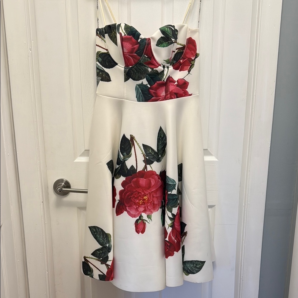 Floral Strapless Dress